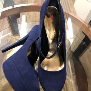 Cobalt Blue Penny Loves Kenny Heels